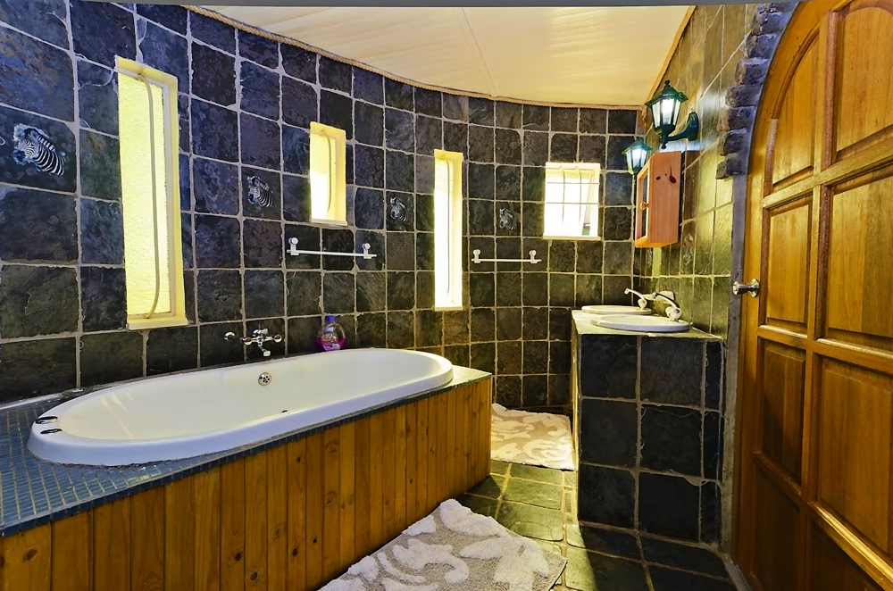 The honeymoon suite bathroom with a huge walk-in shower
